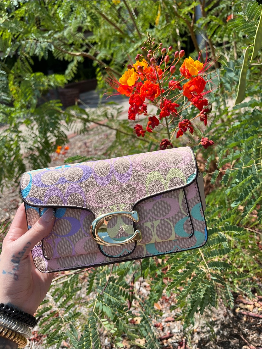 Coach Pastel Signature Crossbody in Multi Pastel